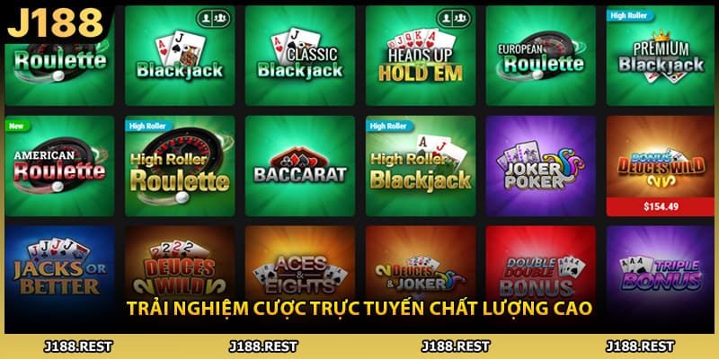 Trải nghiệm cược trực tuyến chất lượng cao